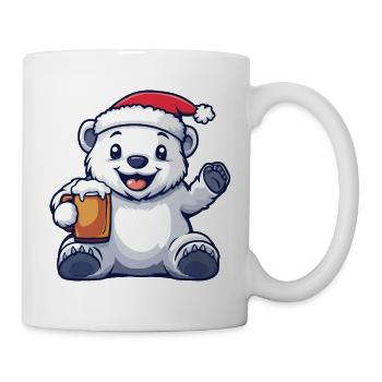 Polar Bear Bière Noël - Mug blanc - blanc - Droite