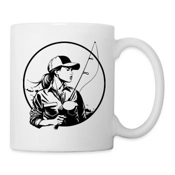 Fishing Woman - Mug - white - Right