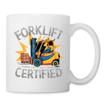 Forklift Certified Gabelstapler - Tasse - Weiß - Rechts