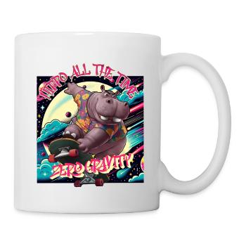 Hippo All the Time - Zero Gravity - Tasse - Weiß - Rechts