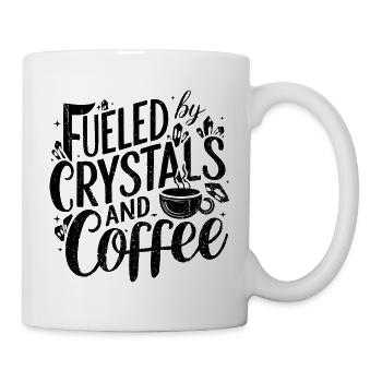 Energie durch Kristalle und Kaffee - Tasse - Weiß - Rechts