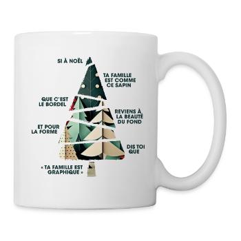 CHRISTMAS TREE CHART COLORS 2 - Mug - white - Right