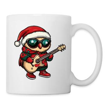 Owl Christmas Rocker Guitar - Mug - white - Right