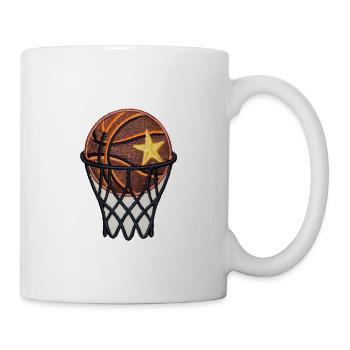 Embroidered basketball - Mug - white - Right