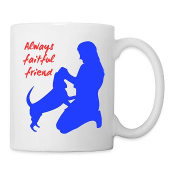 Always faitful friend - Mug - white - Right