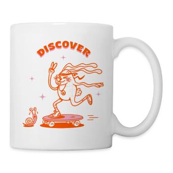 Let's discover with Groovy Bunny ! - Mug blanc - blanc - Droite