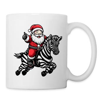 Zebra Weihnachtsmann - Tasse - Weiß - Rechts