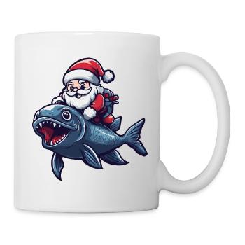 Piranha Poisson Père Noël - Mug blanc - blanc - Droite
