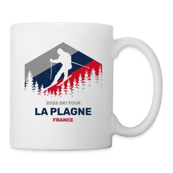 La Plagne, Frankreich 2025 Skitourenbekleidung - Tasse - Weiß - Rechts