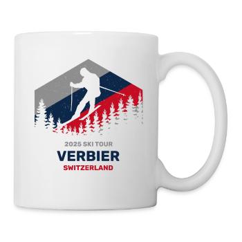 Verbier, Suisse 2025 Vêtements de randonnée à ski - Mug blanc - blanc - Droite