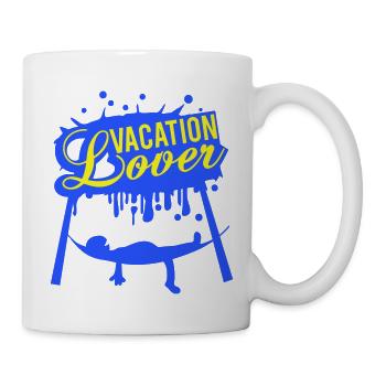 Vacation Lover Graffiti Hammock Sleeping Saying - Mug - white - Right