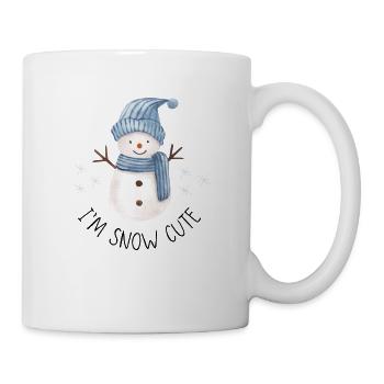 I‘m snow cute snowman design - Tasse - Weiß - Rechts