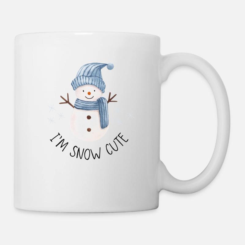 I‘m snow cute snowman design - Tasse - Weiß