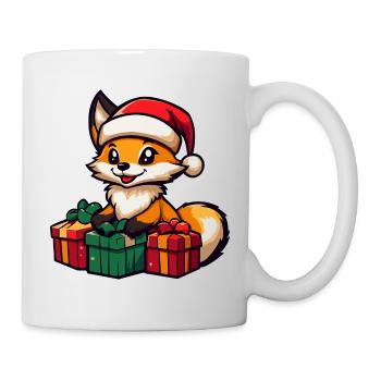 Fuchs Weihnachten Geschenke - Tasse - Weiß - Rechts