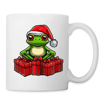 Frosch Weihnachten Geschenke - Tasse - Weiß - Rechts