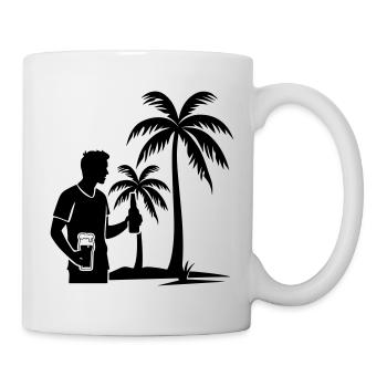 Palmiers Vacancier Île Icône - Mug blanc - blanc - Droite