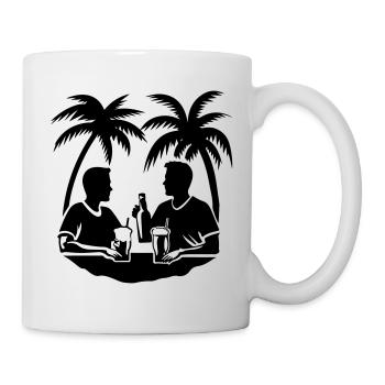 Urlaub Palmen Insel Team Symbol - Tasse - Weiß - Rechts