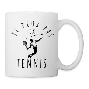 I can't, I have tennis. - Mug - white - Right