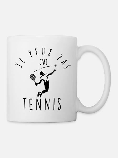 Ich kann nicht, ich habe Tennis. - Tasse - Weiß