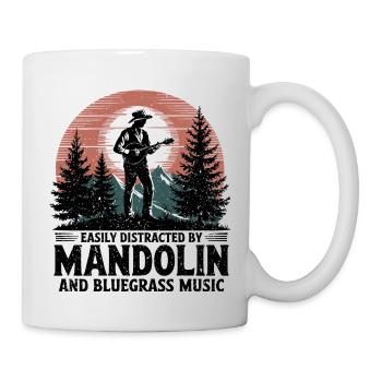 Liebe zur Mandoline und Bluegrass - Tasse - Weiß - Rechts
