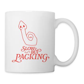 Slow but Packing - Tasse - Weiß - Rechts