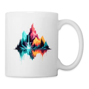 Serene Landscape Calm Tranquil Nature Mountains - Mug - white - Right