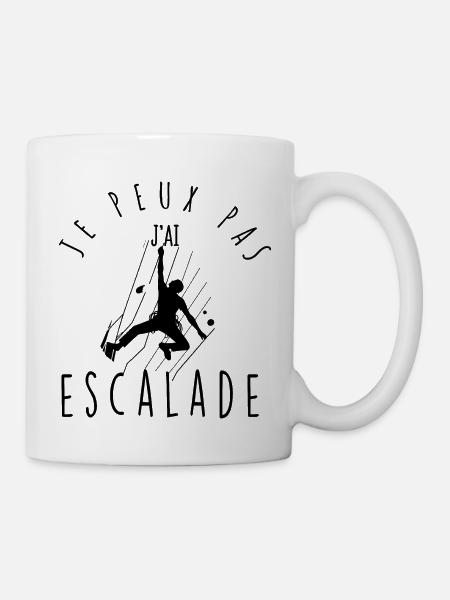 Je peux pas, j'ai escalade. - Mug blanc - blanc