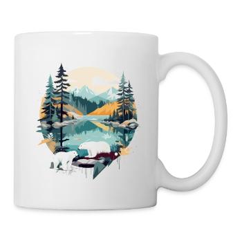 Eisbär Tierwelt Tier Natur Im Freien Farben - Tasse - Weiß - Rechts