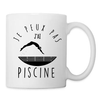I can't, I have a swimming pool. - Mug - white - Right