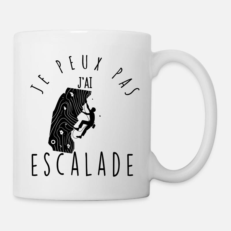 Je peux pas, j'ai escalade. - Mug blanc - blanc