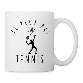 Je peux pas, j'ai tennis. - Mug blanc - blanc - Droite