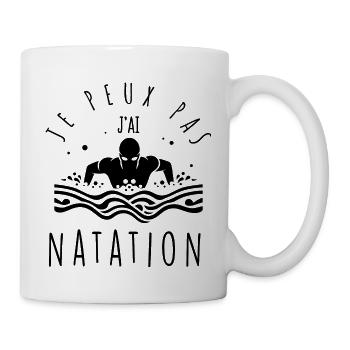Ich kann nicht, ich schwimme. - Tasse - Weiß - Rechts