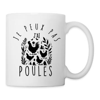 Ich kann nicht, ich habe Hühner. - Tasse - Weiß - Rechts