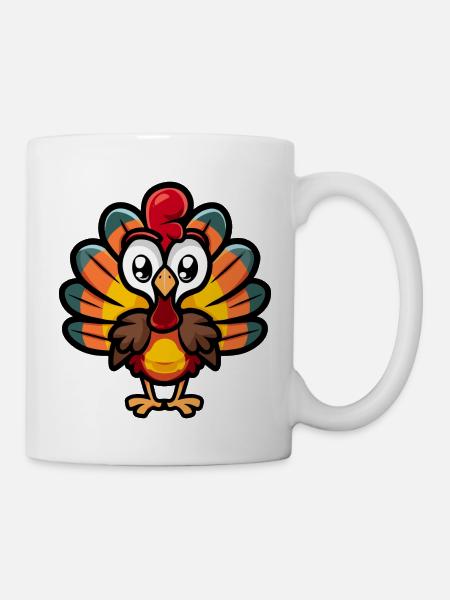 Truthahn Comic - Tasse - Weiß