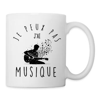 Ich kann nicht, ich habe Musik. - Tasse - Weiß - Rechts