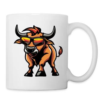Stier Tier - Tasse - Weiß - Rechts