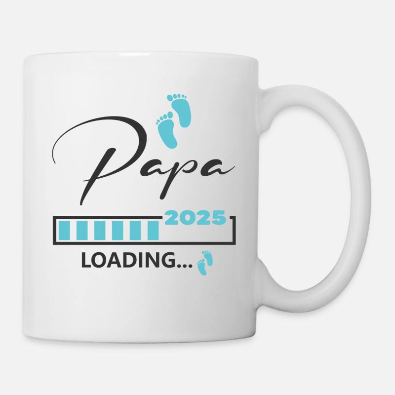 Papa 2025 loading - Tasse - Weiß