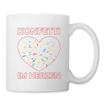 Confetti in the heart - Mug - white - Right