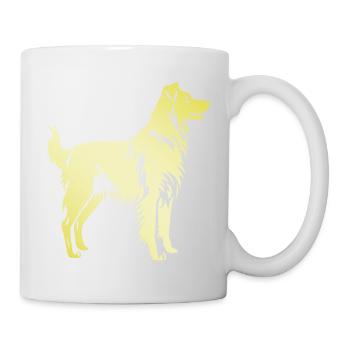Australian Shepherd Dog Silhouette - Mug - white - Right