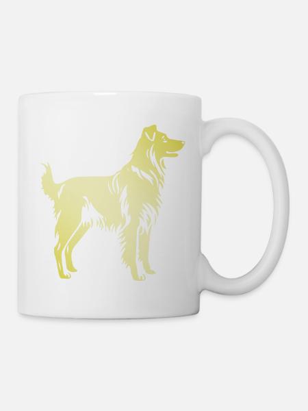 Australian Shepherd Hund Silhouette - Tasse - Weiß