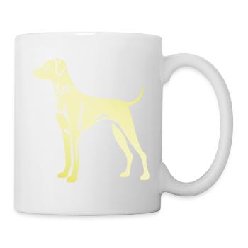Silhouette de chien dogue allemand - Mug blanc - blanc - Droite