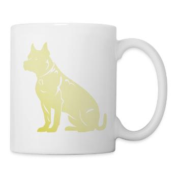 American Staffordshire Terrier Hund - Tasse - Weiß - Rechts