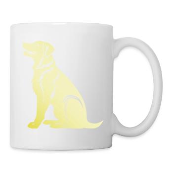 Samoyed Dog Silhouette - Mug - white - Right
