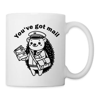 Facteur Hérisson - Design « Vous avez du courrier » - Mug blanc - blanc - Droite