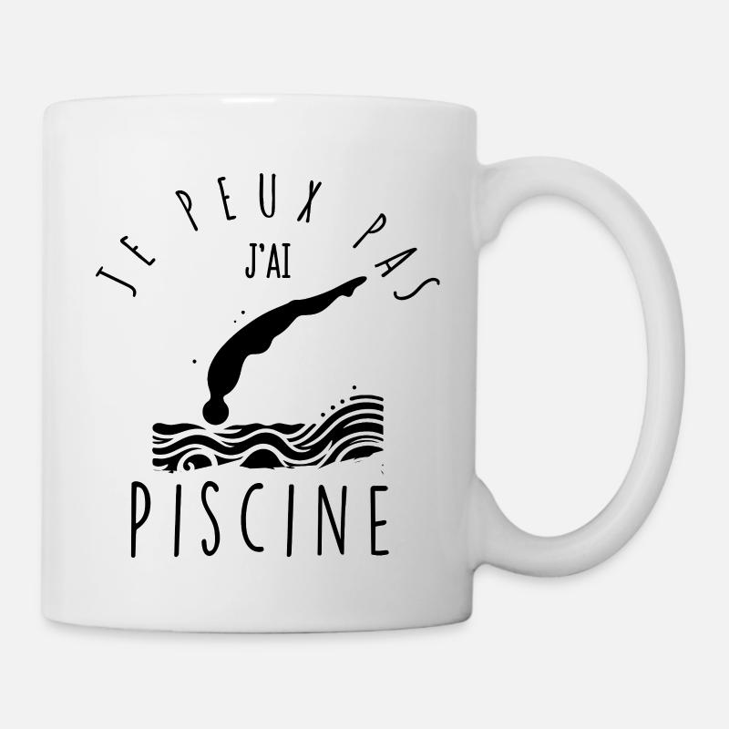 Je peux pas, j'ai piscine. - Mug blanc - blanc