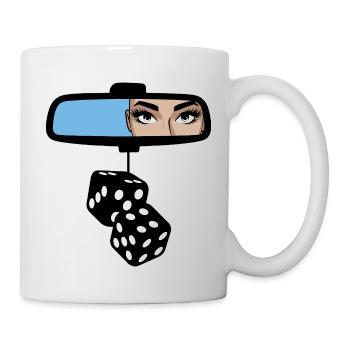 Rückspiegel Augen - Tasse - Weiß - Rechts