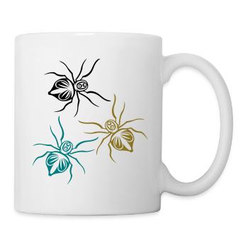Spinnen Ungeziefer - Tasse - Weiß - Rechts