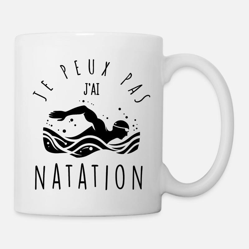Je peux pas, j'ai natation. - Mug blanc - blanc