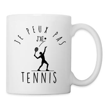 Ich kann nicht, ich habe Tennis. - Tasse - Weiß - Rechts