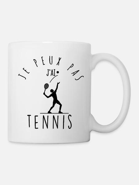 Ich kann nicht, ich habe Tennis. - Tasse - Weiß
